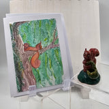 Squirrel Card and Clay Figurine Combo