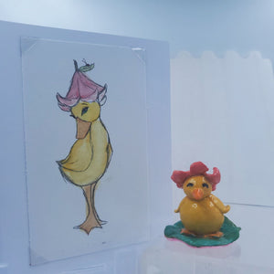 Clay Duck Figurine and Gift Card Combo