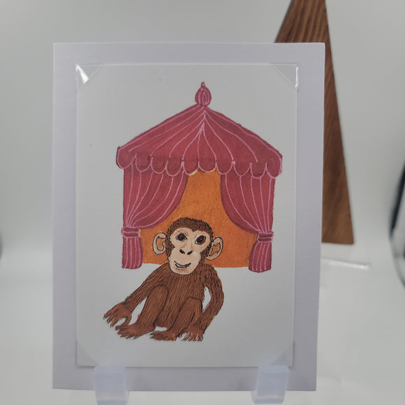 Card 6 Monkey and Circus Tent