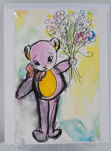 Bear with Flower Bouquet