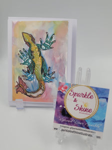 Colorful Gecko card