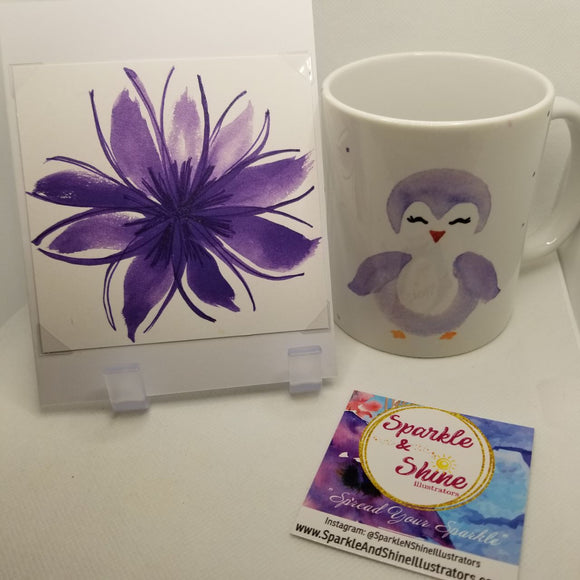 Penguin Mug & Card set